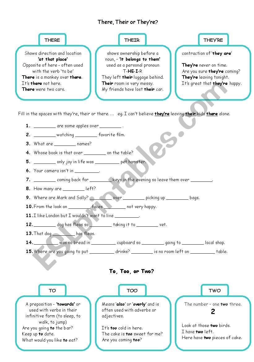Easily Confused Words worksheet