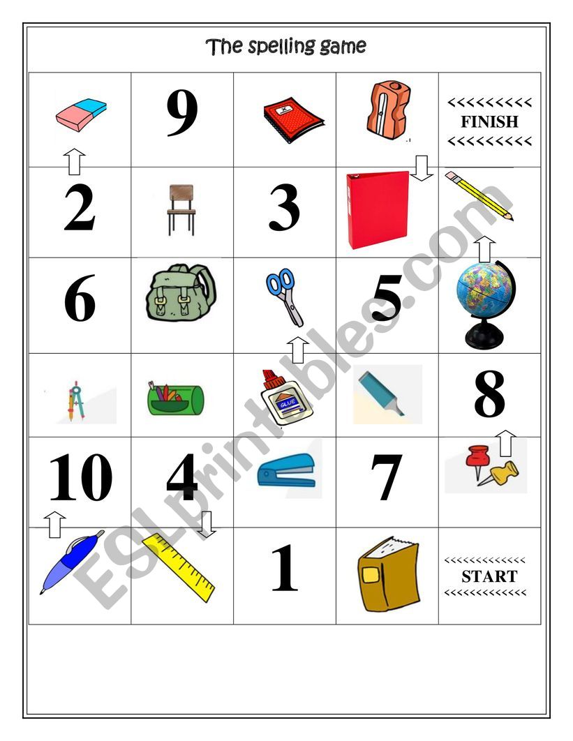 The spelling game  worksheet