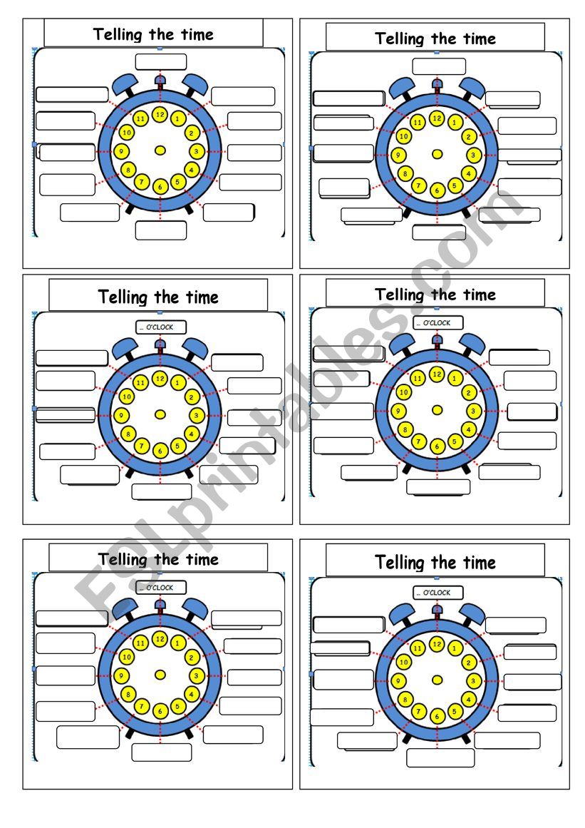 TIME worksheet