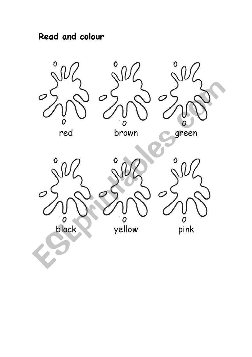Read and colour worksheet