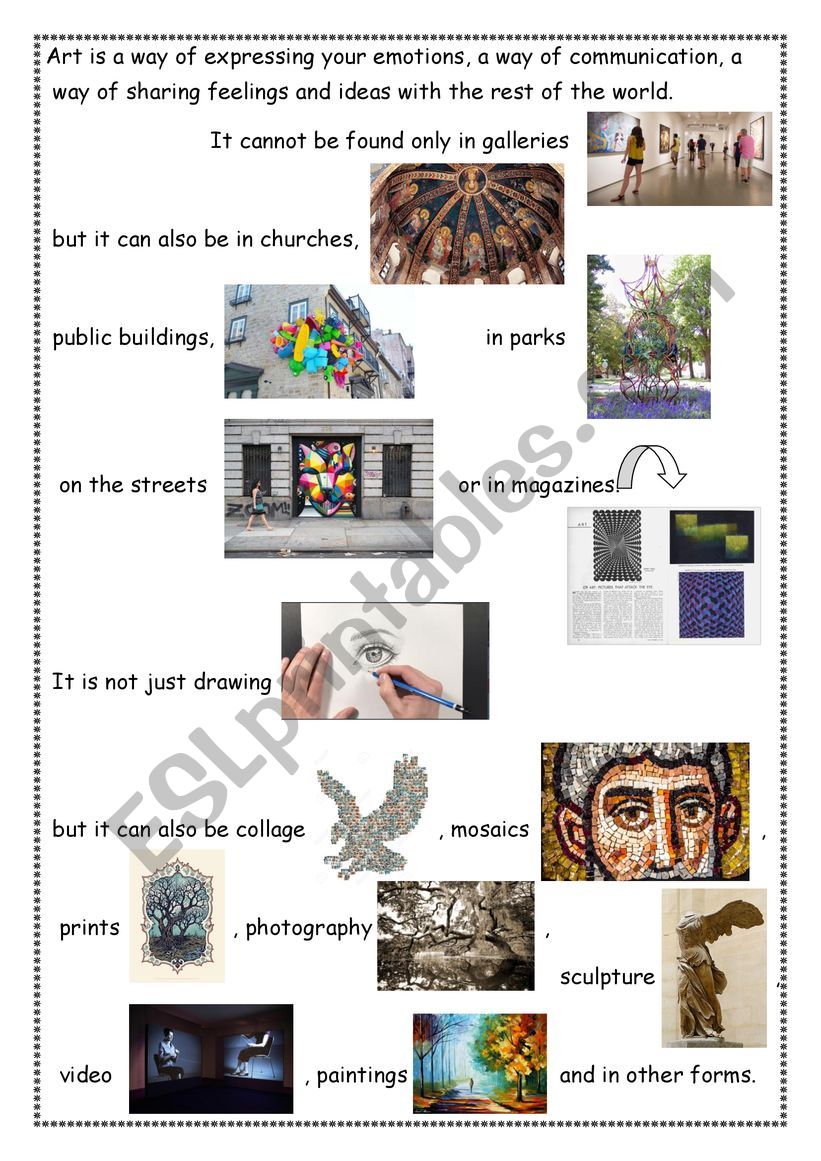 What is Art? part 2 worksheet