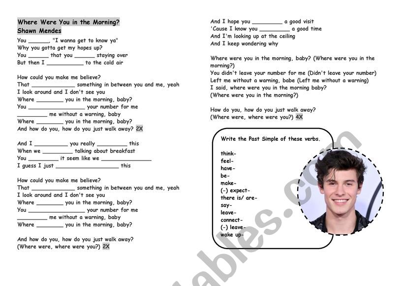 Shawn Mendes - Where Were You In The Morning