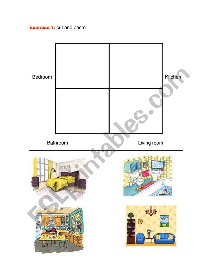 parts of the house worksheet