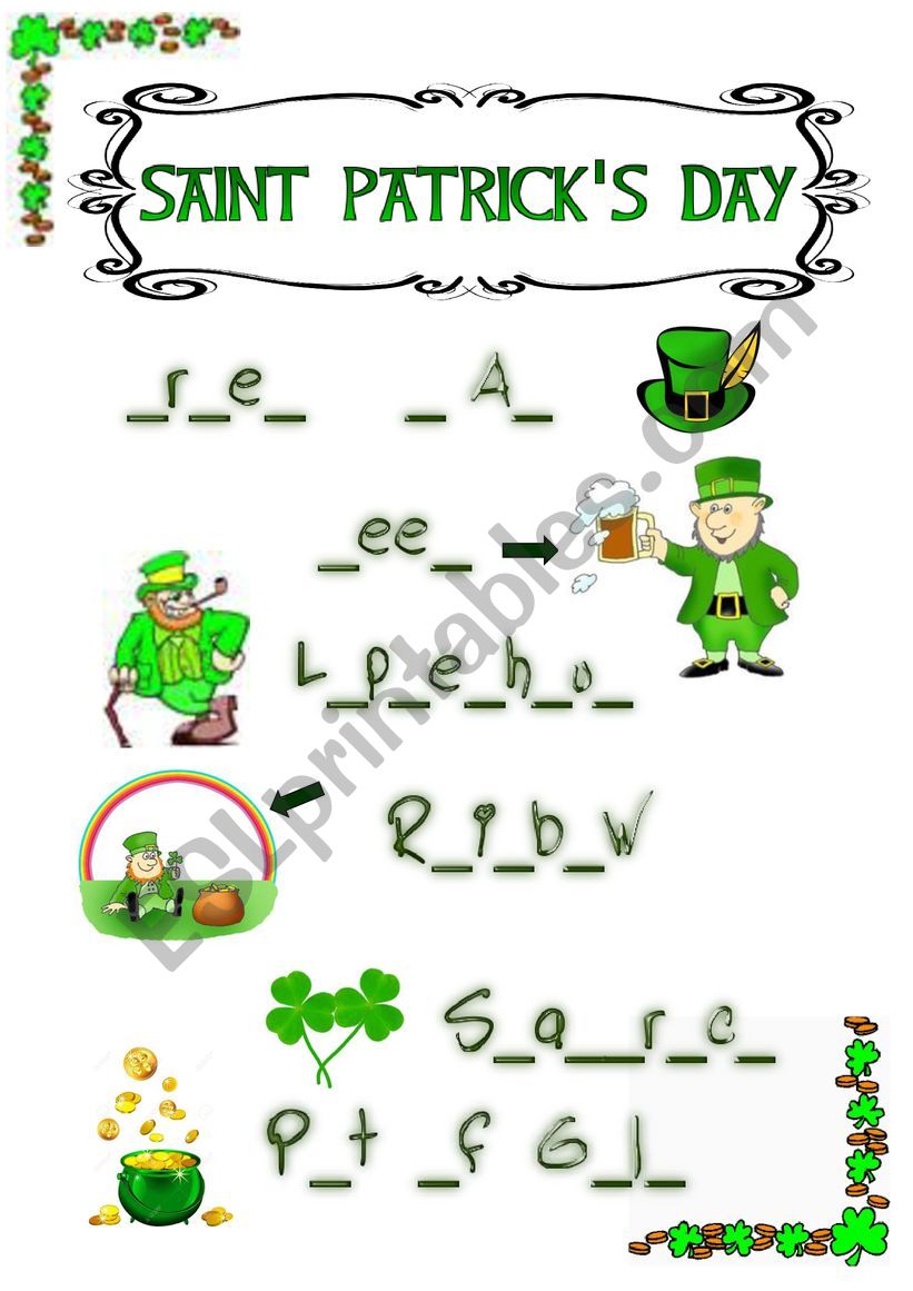 Saint Patricks Day  worksheet