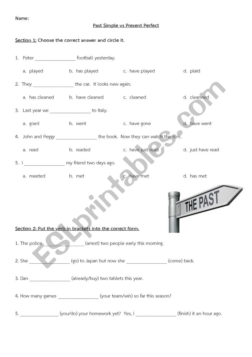 Past Simple vs Present Perfect