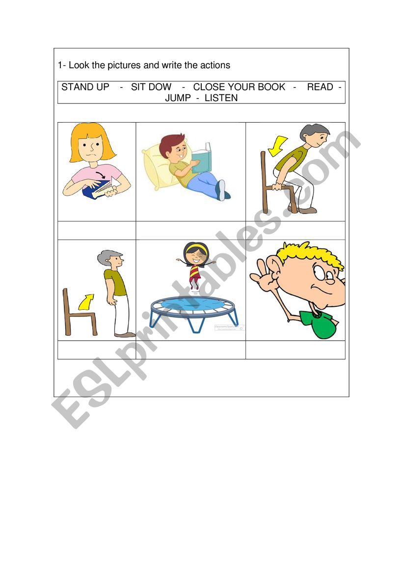 Actions worksheet