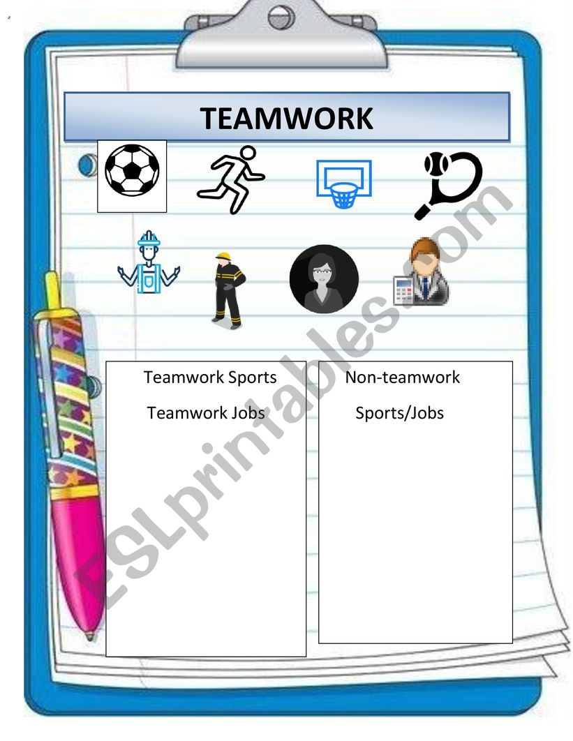 Printable Teamwork Worksheets