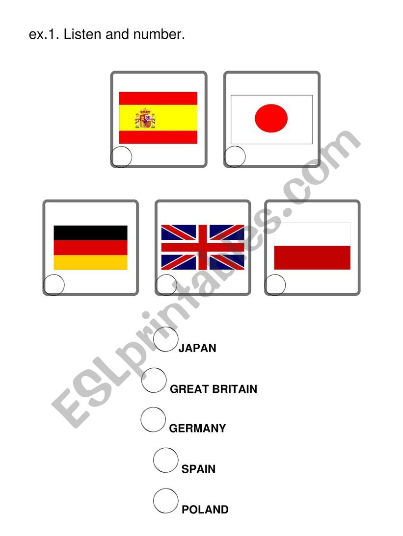 countries worksheet