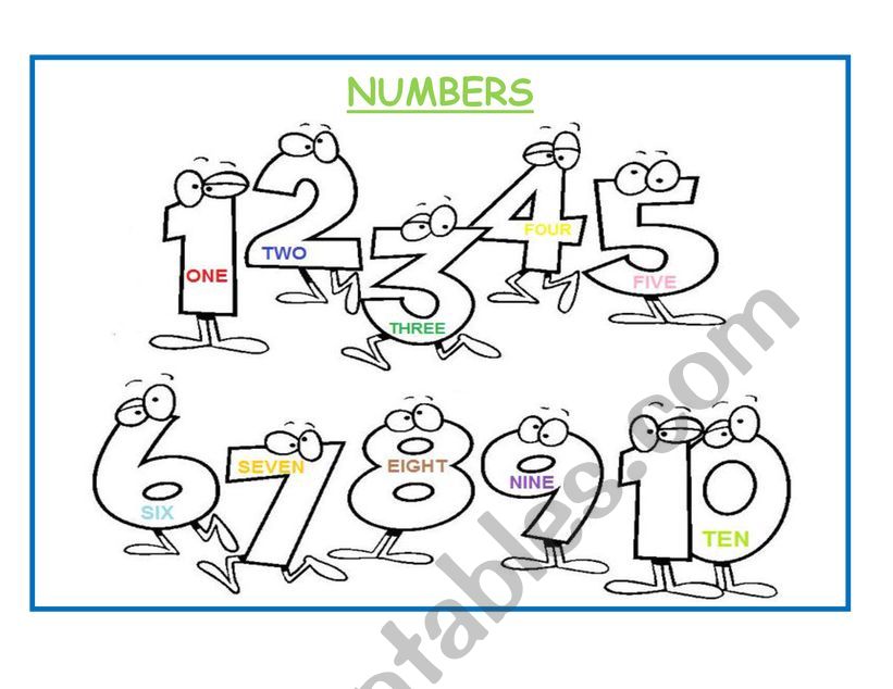 numbers  worksheet