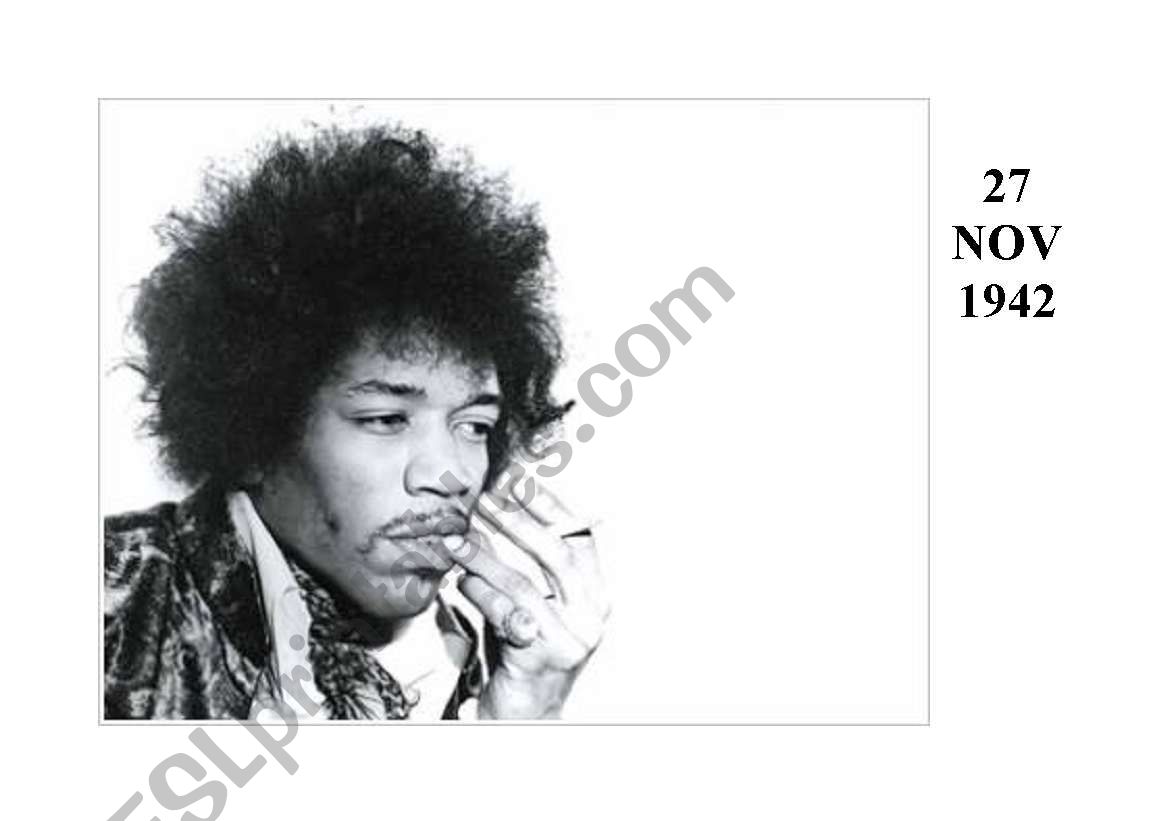 flash-card jimmy hendrix worksheet