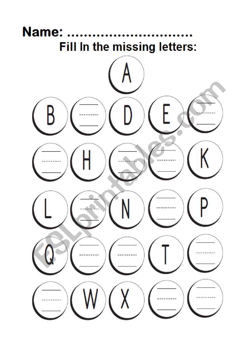 English Alphabets worksheet