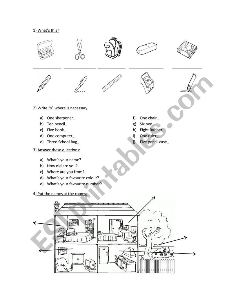 Revision worksheet