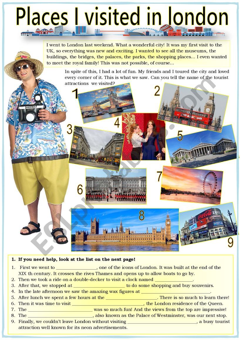 LONDON & SIMPLE PAST worksheet