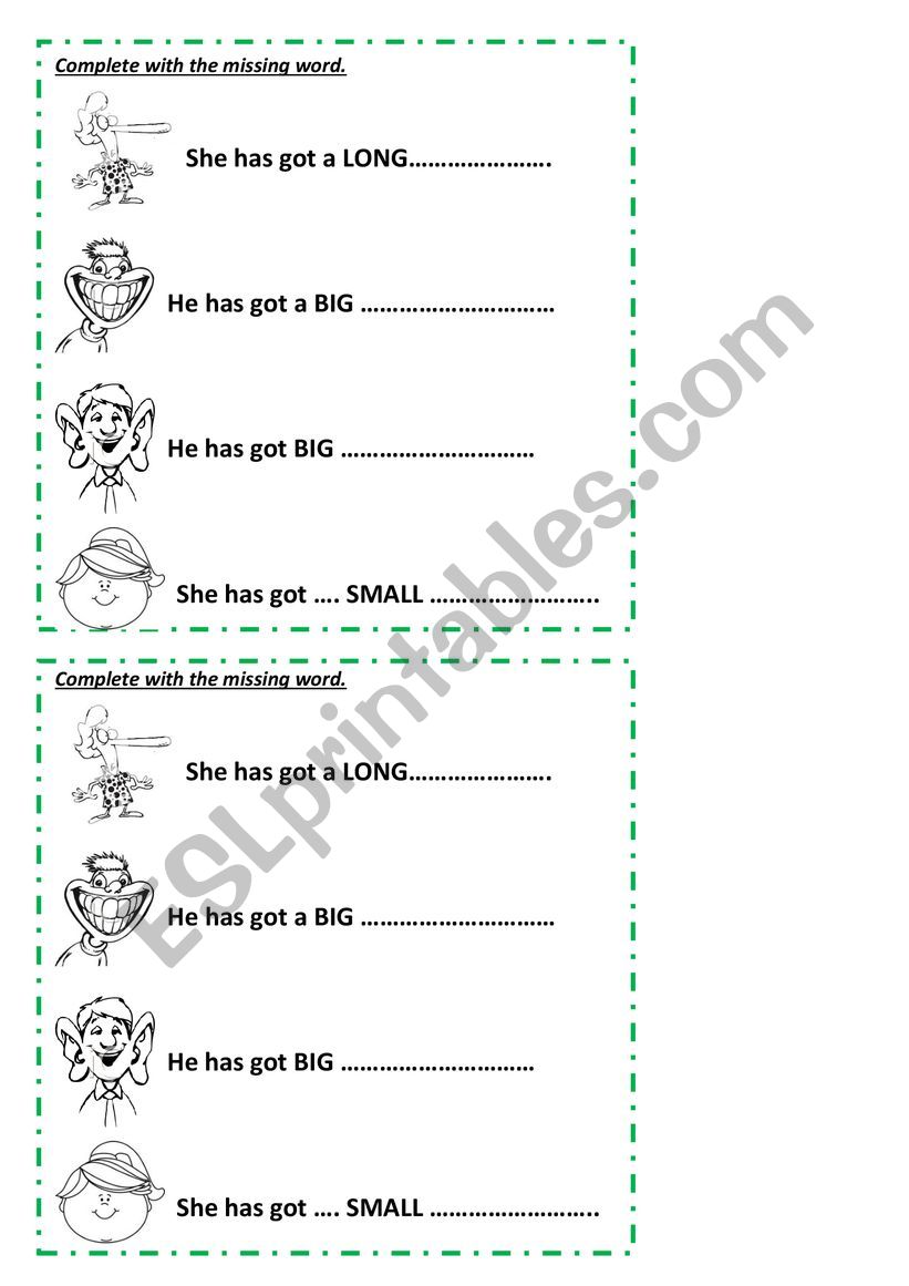 what do they look like? worksheet