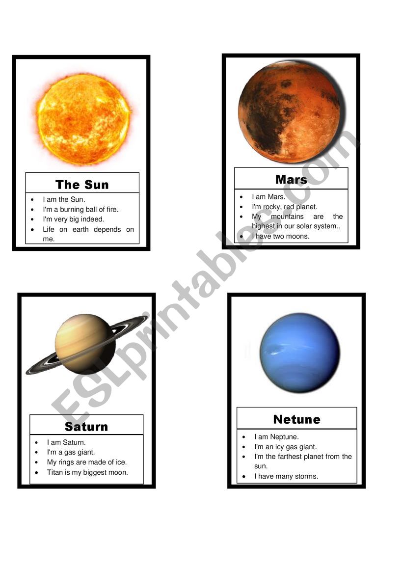 Solar System song Flashcards worksheet