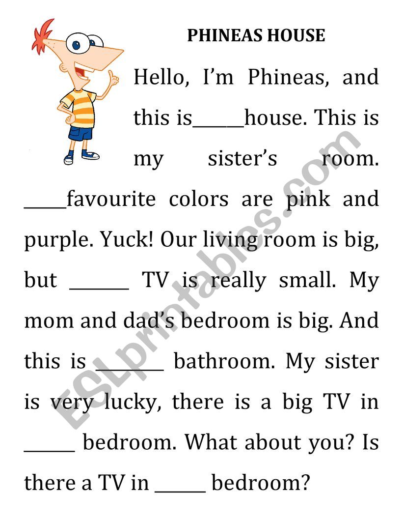 Phineas and Ferb possessive adjectives