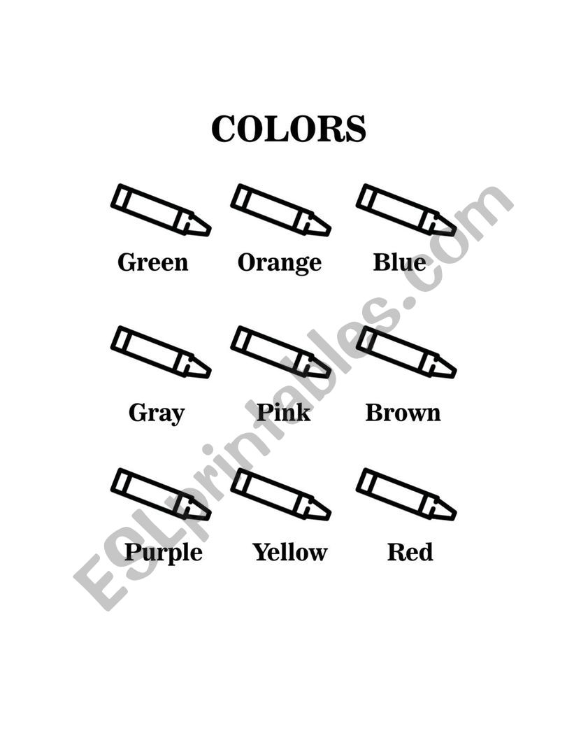Colors  worksheet