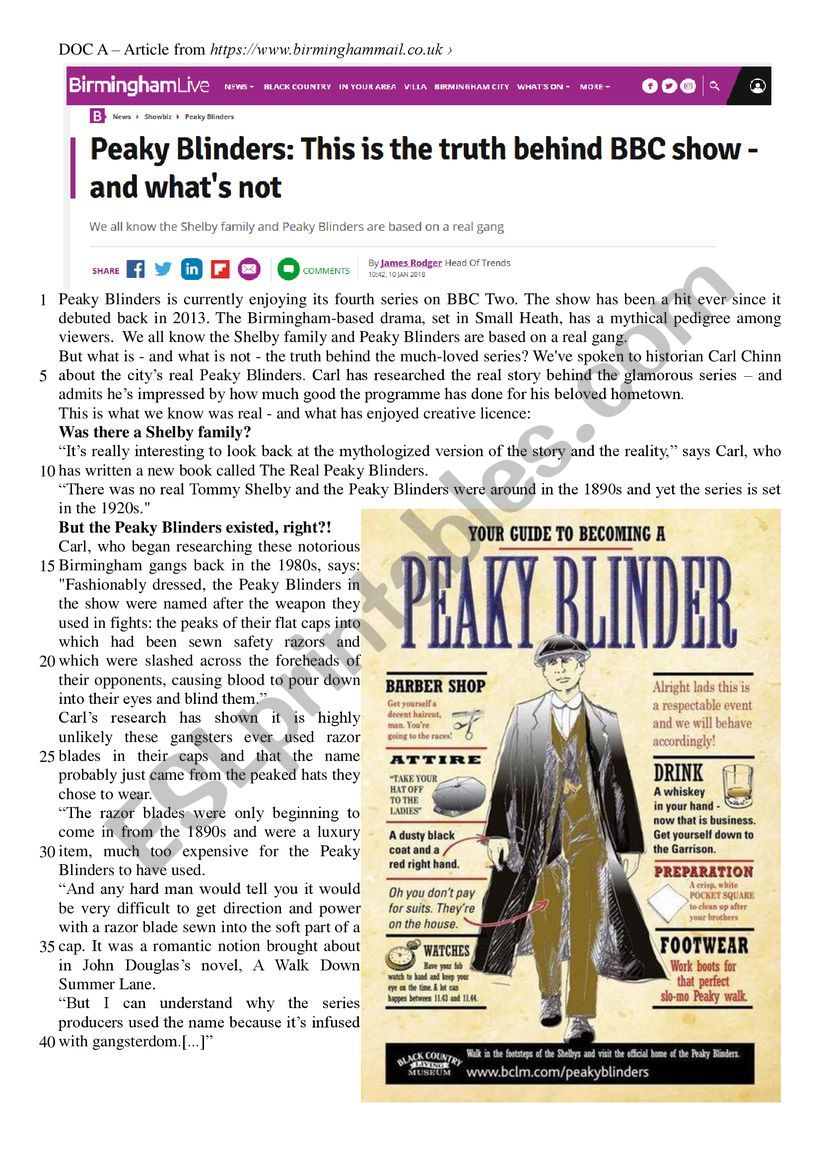 Meaning for Peaky Blinders? : r/EnglishLearning