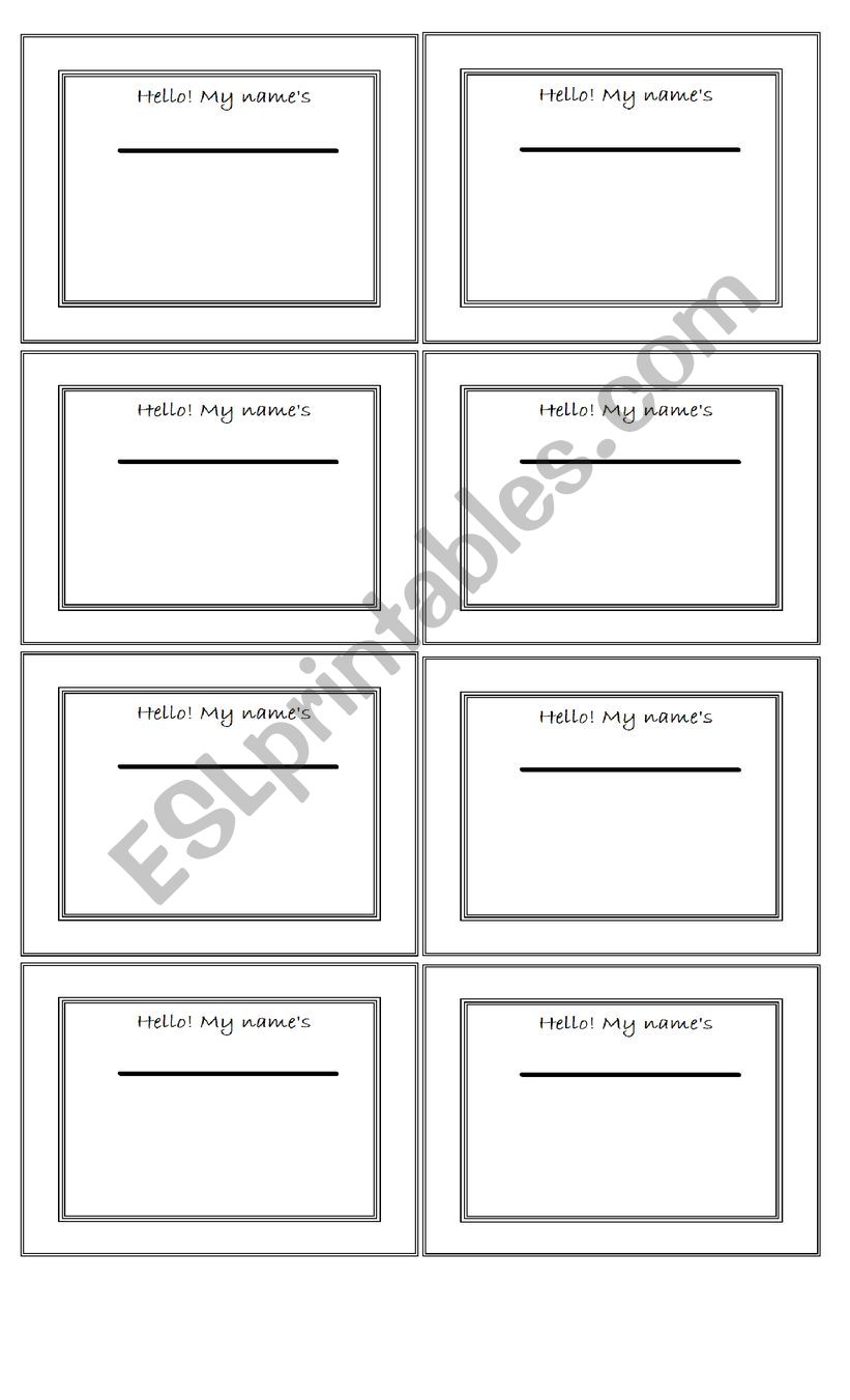 introduce yourself worksheet