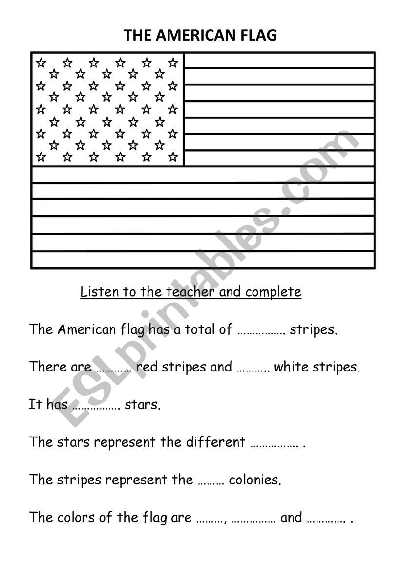 american-flag-worksheets