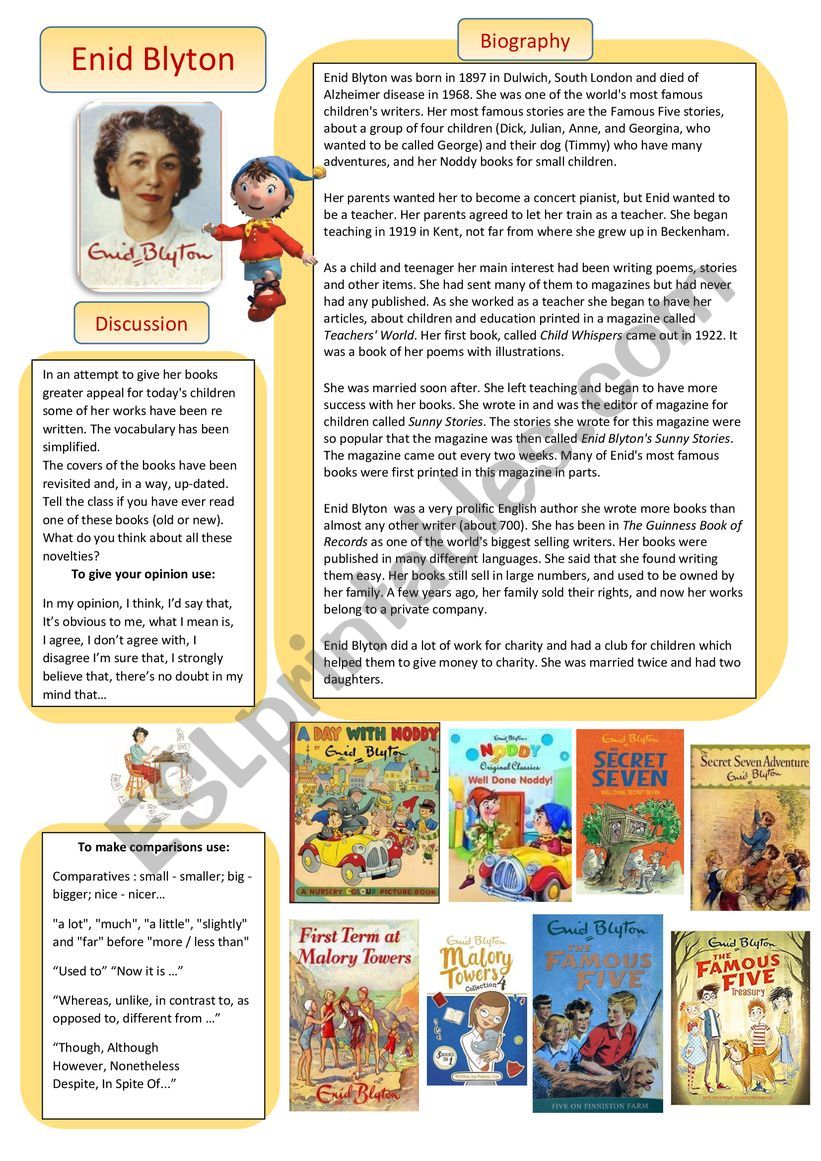 Enid Blyton Biography and discussion 