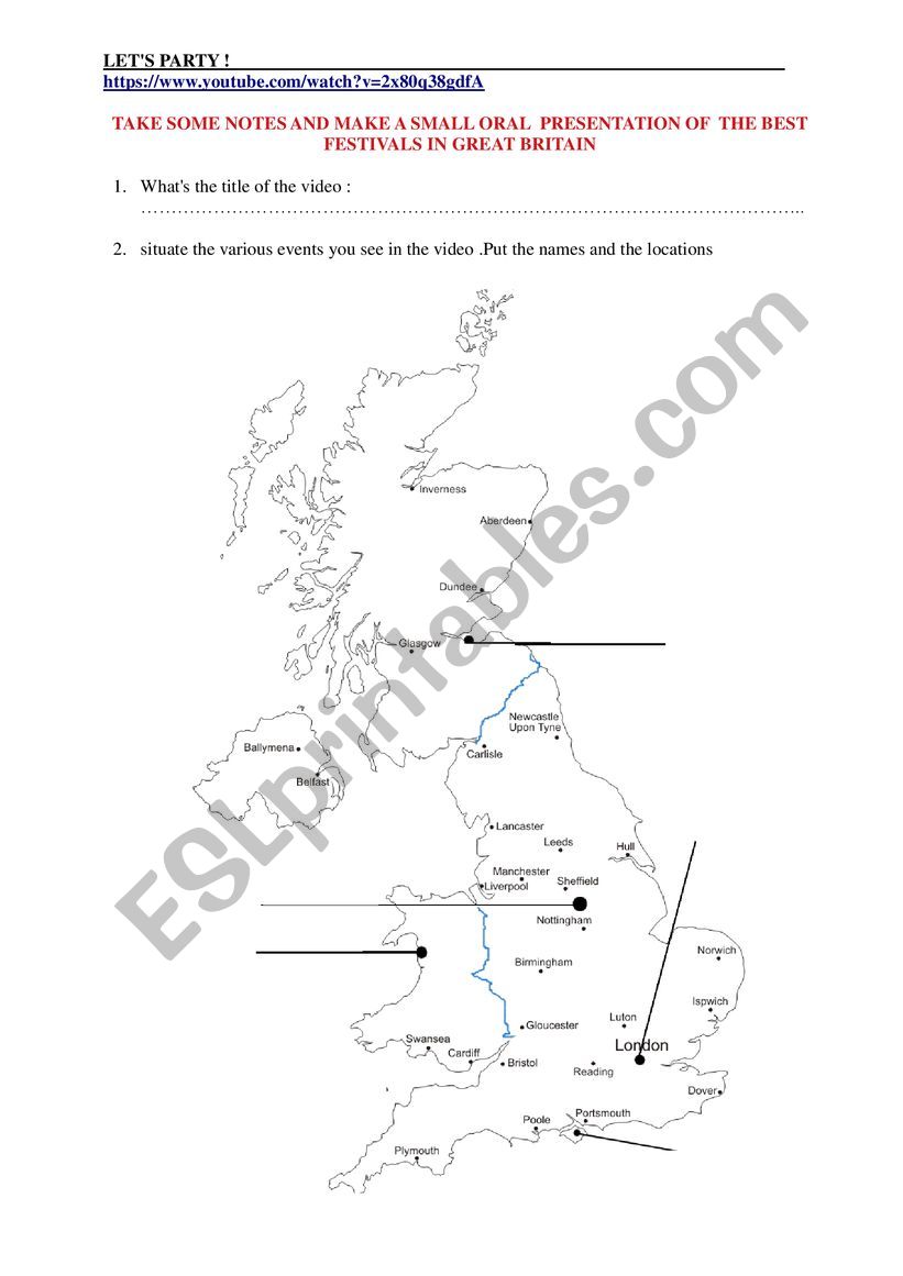 festivals worksheet