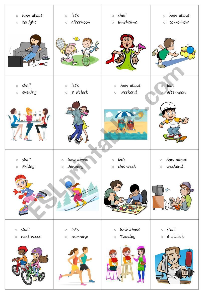 Making a suggestion - Set of flashcards