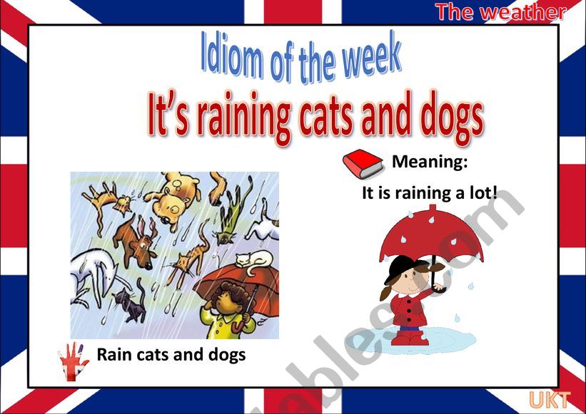 Weather idioms part 1 worksheet