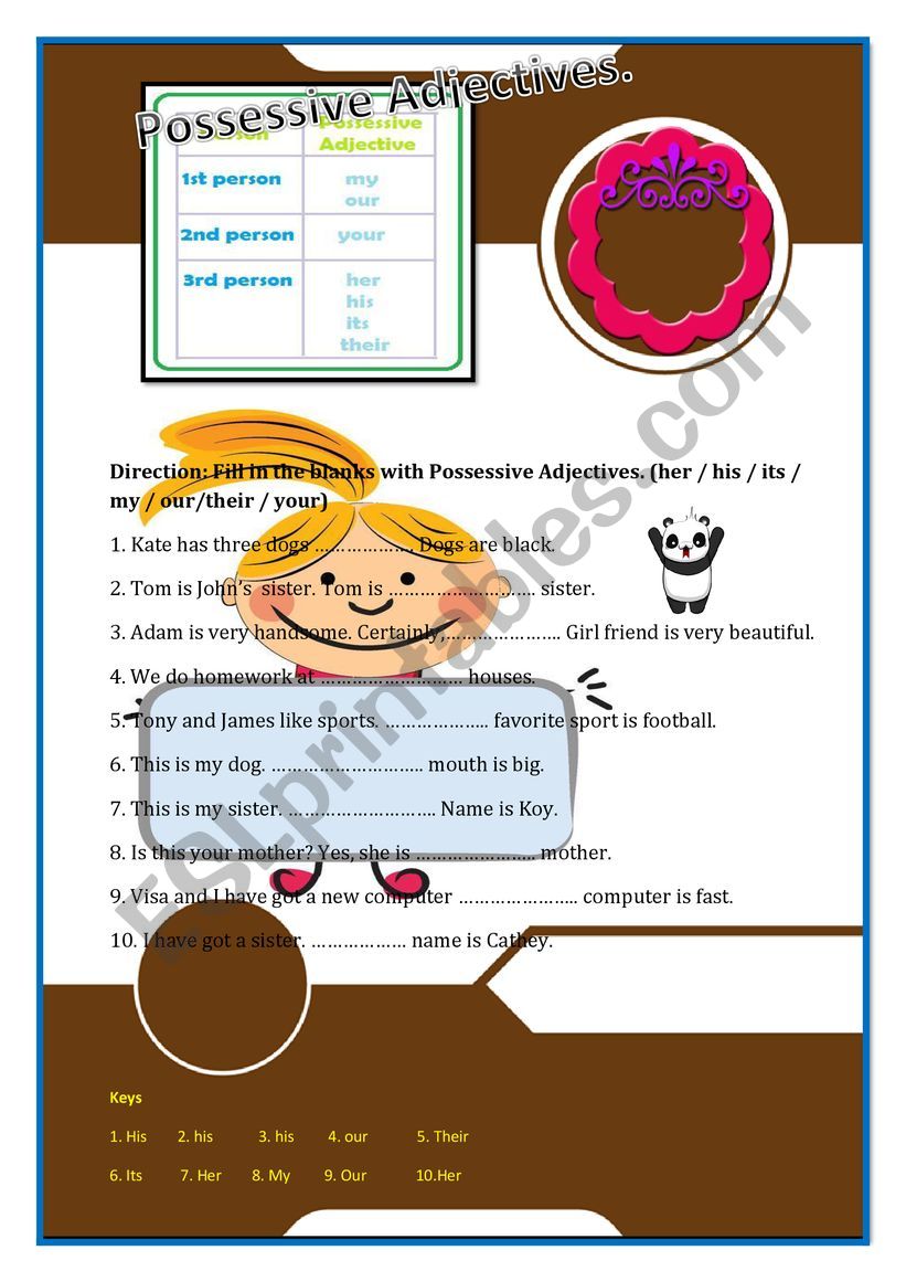 possessive-adjective-esl-worksheet-by-elina57