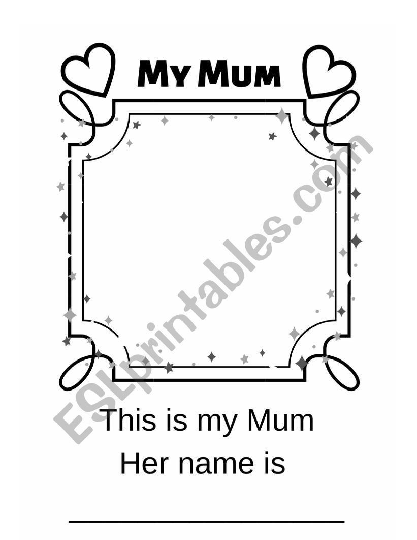 Mum portrait worksheet