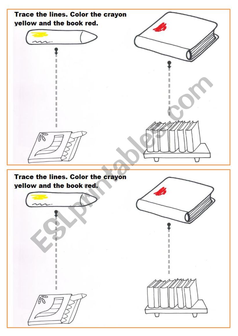 TRACE THE LINES worksheet