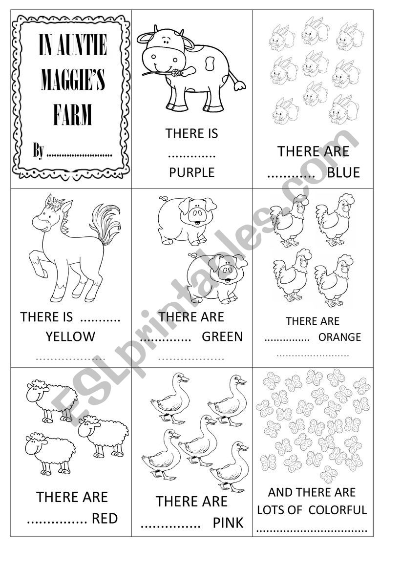 IN AUNTIE MAGGIES FARM worksheet