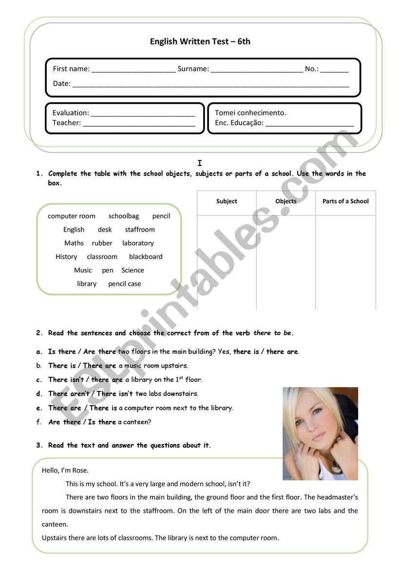 english worksheet
