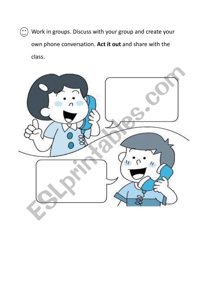 telephone conversation worksheet