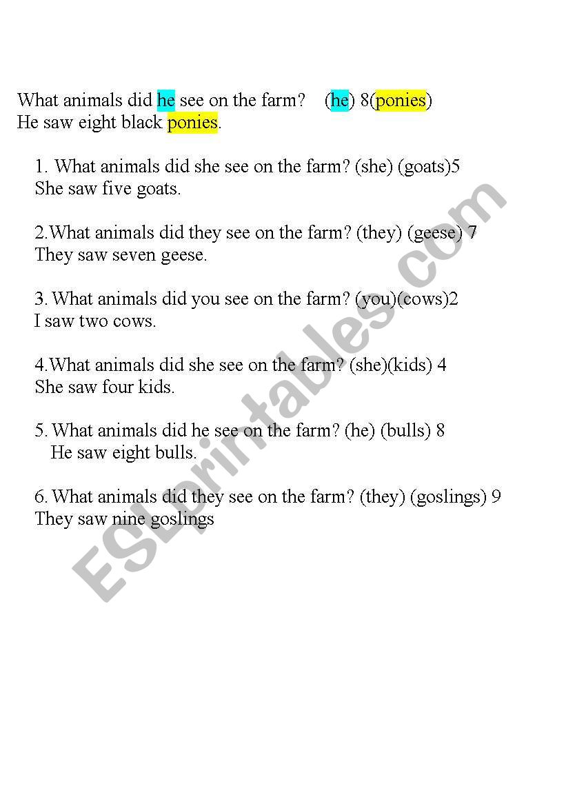 simple past worksheet