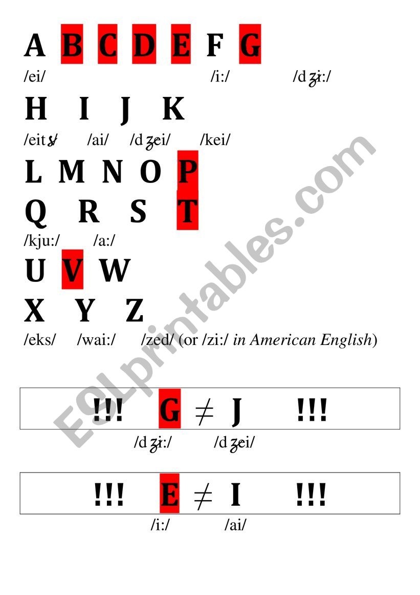 ALPHABET worksheet