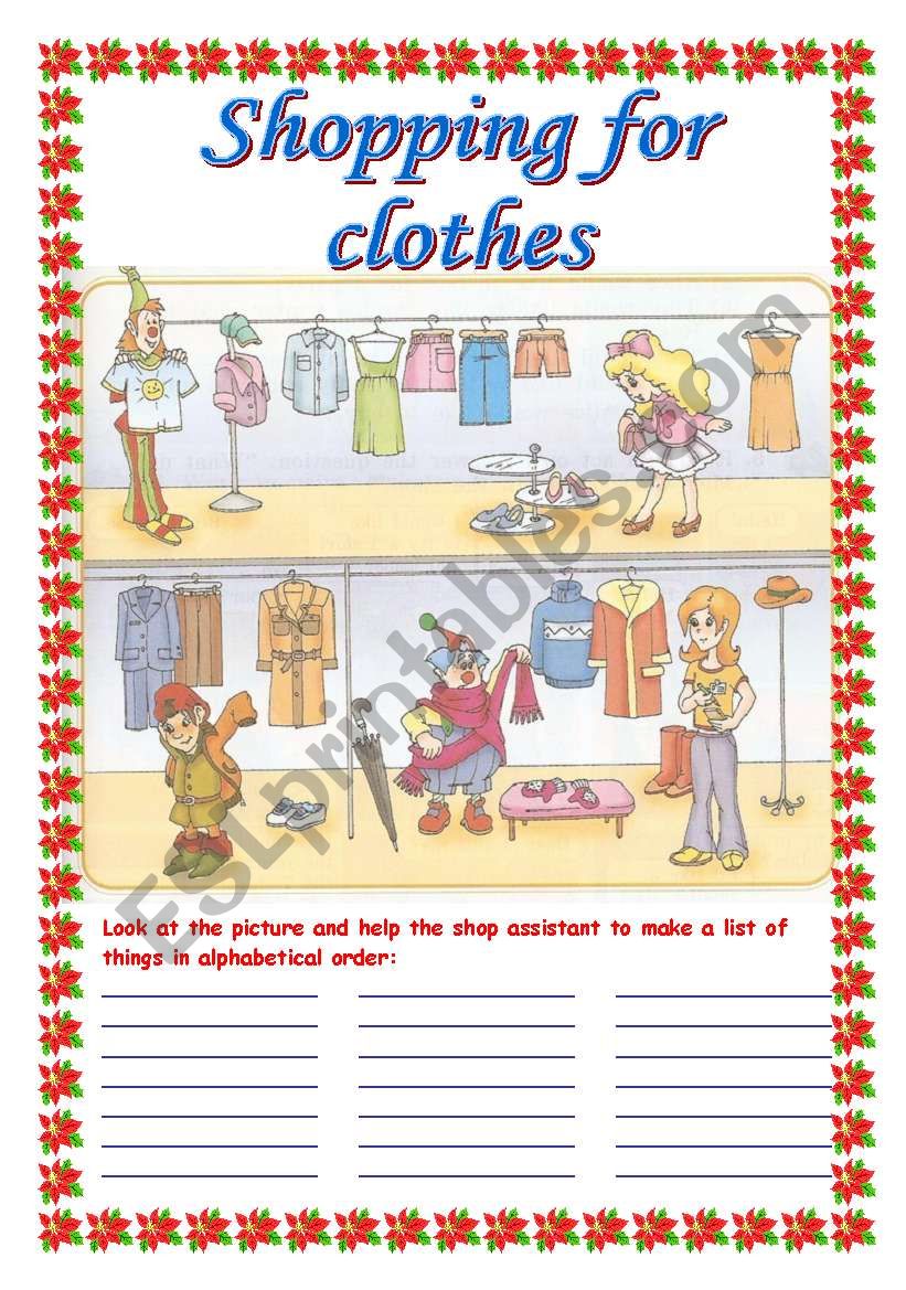 shopping for clothes essay