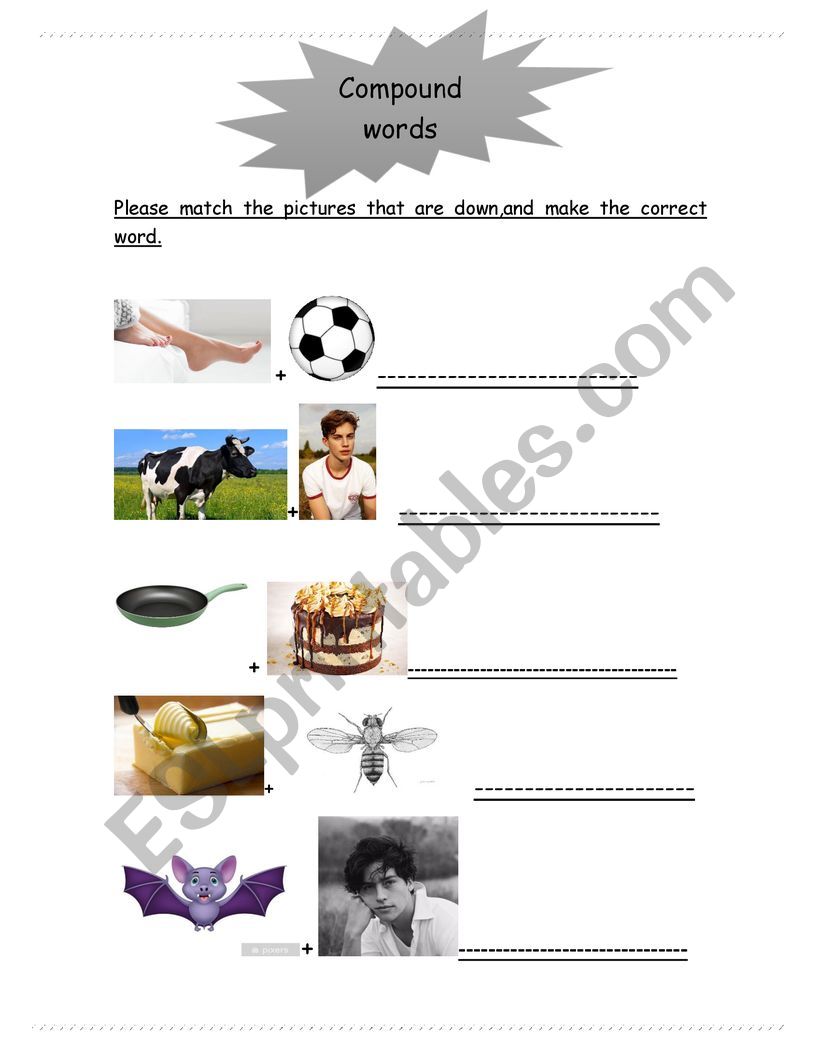 COMPOUND WORDS worksheet