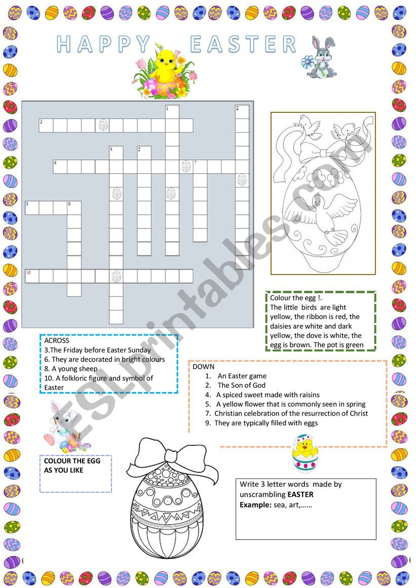 HAPPY EASTER worksheet