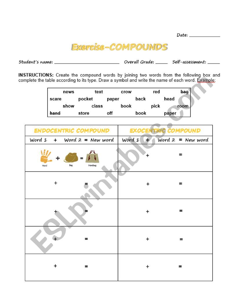 EXERSICE COMPOUND worksheet