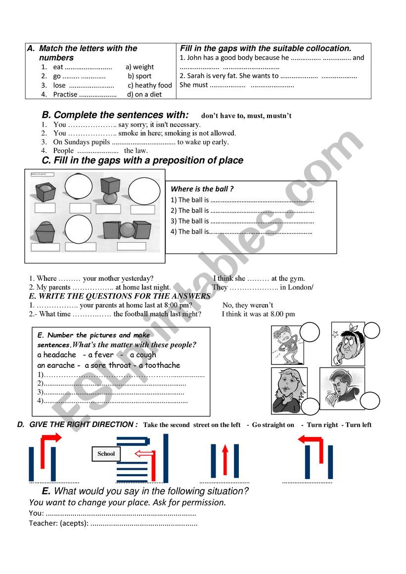 Language test for beginners worksheet