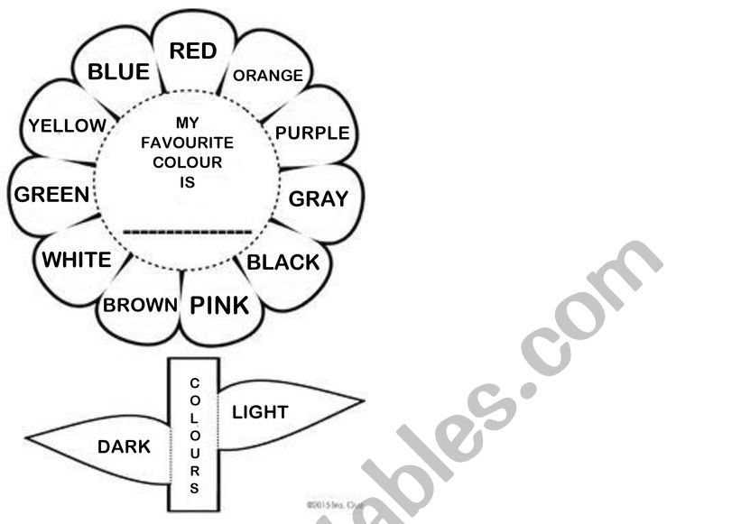 Flower of Colours worksheet