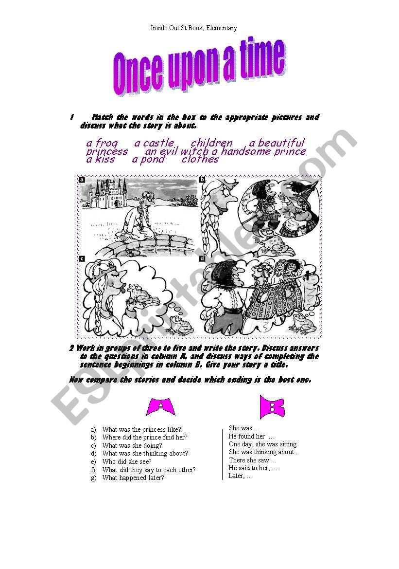 Past Continuous Story worksheet