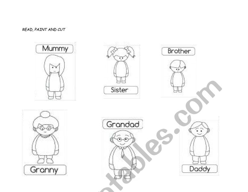 Family worksheets - ESL worksheet by MissJackyta