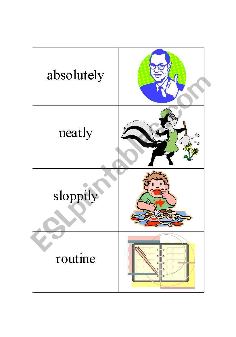 Adverb Vocab worksheet
