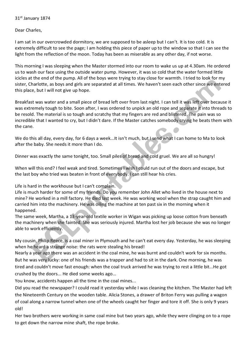 A POOR VICTORIAN CHILDÂ´S DIARY