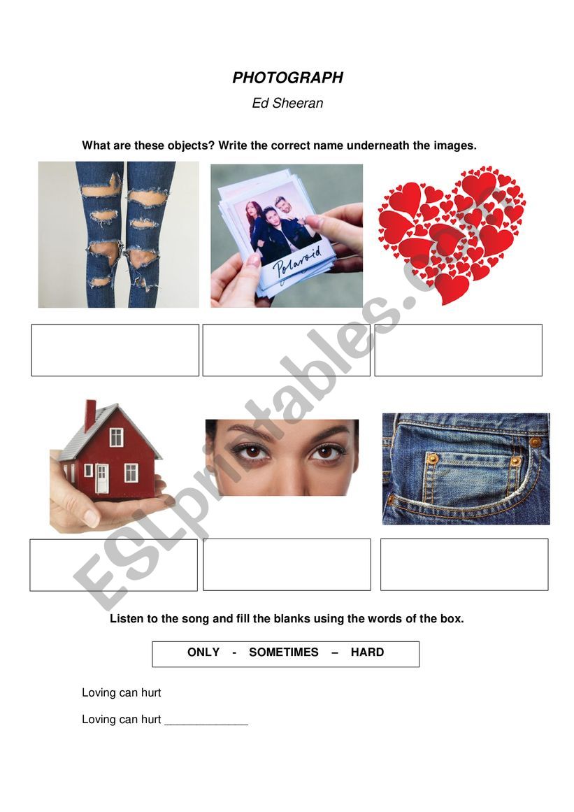 Photograph_EdSheeran worksheet