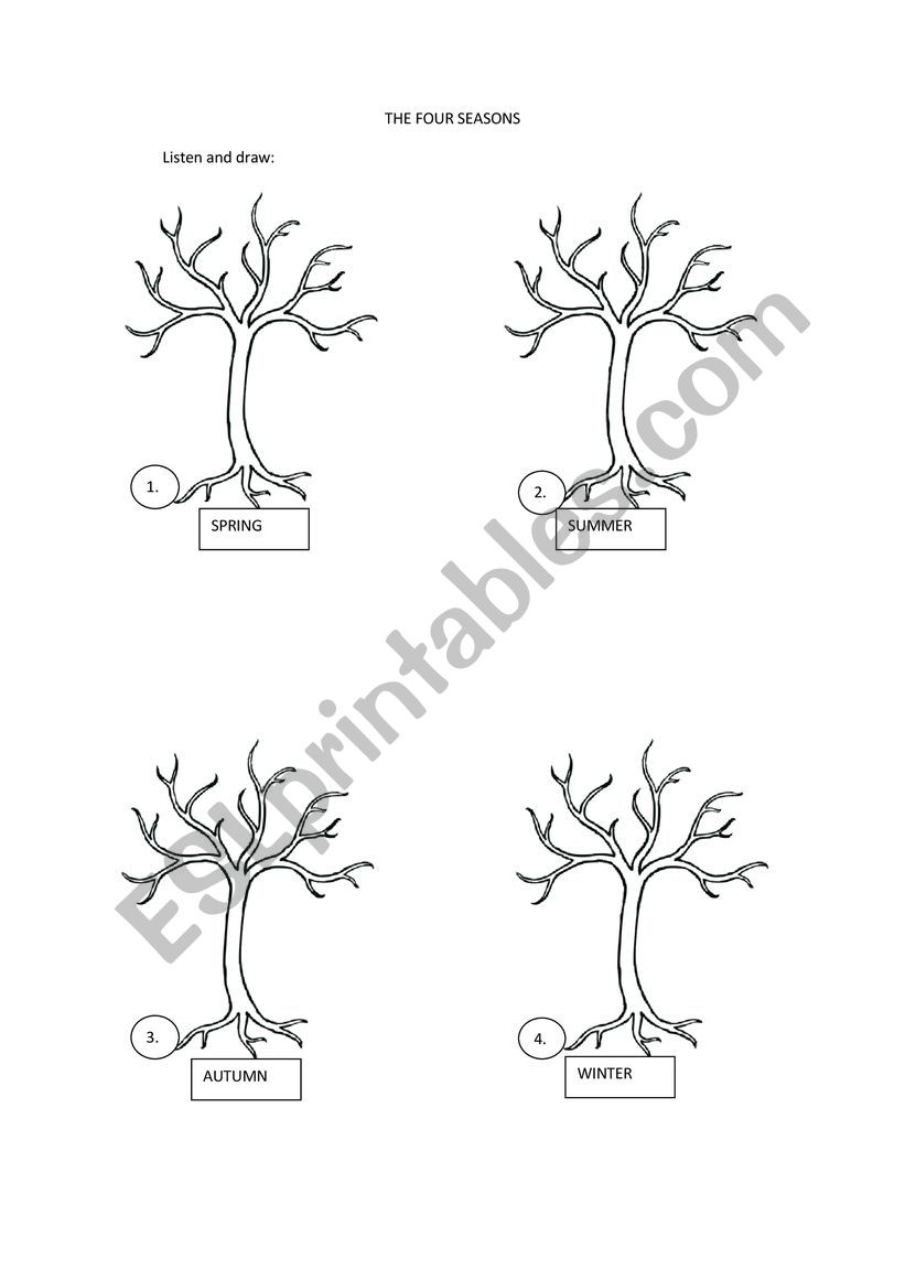 THE FOUR SEASONS worksheet