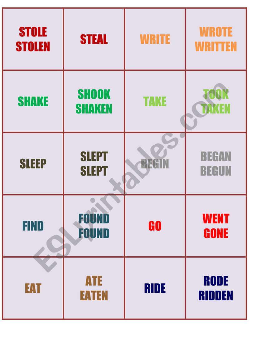 pexeso worksheet