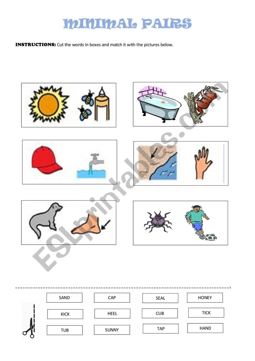 Minimal Pairs worksheet